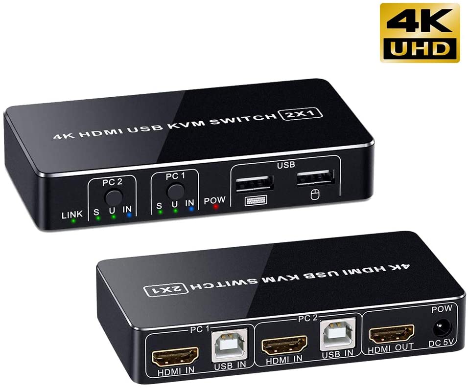 HF-HK202: HDMI 2.0 KVM SWITCH 2 PORT USB