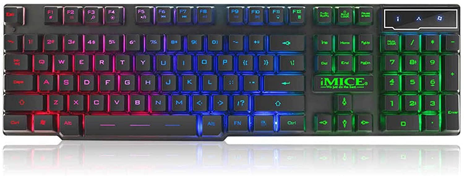 HF-IMAK600: Backlight Suspension Key Mechanical Keyboard Game Wired PC Notebook USB Wired Gaming Keyboard