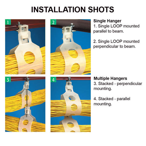 HF-LP200: Loop Cable Hanger 2 inch, Plenum Rated