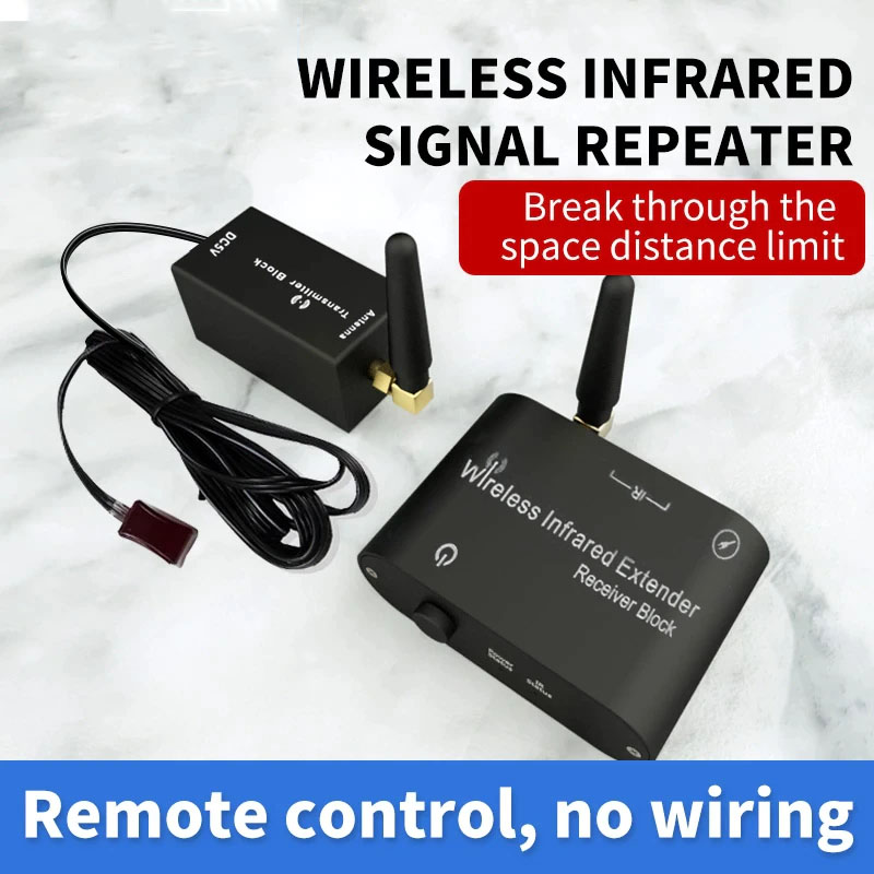 HF-NWIRWE: Wireless IR Repeater Kit/Remote Control Extender High Sensitivit Signal Wireless IR Repeater Transmitter Receiver