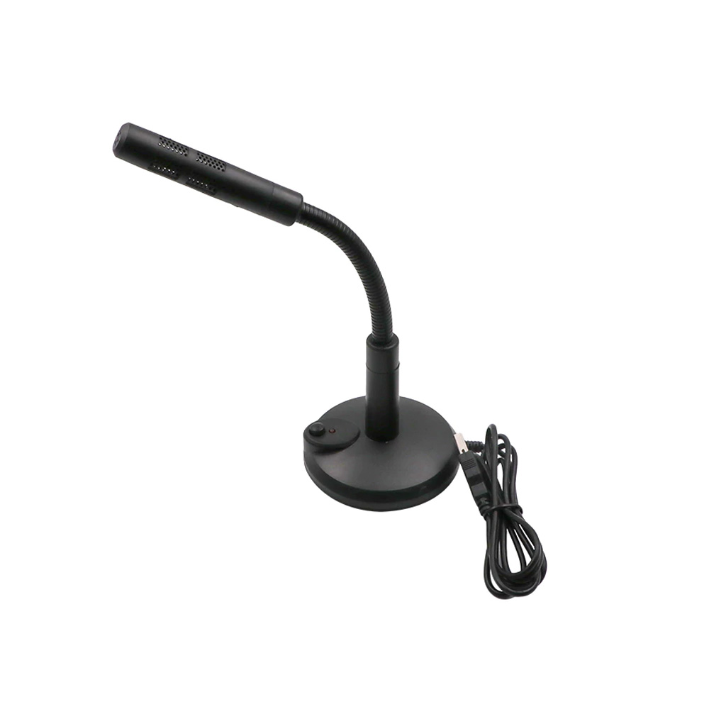HF-PSUMC: USB Desktop Microphone Mic with On Off Mute Button Stand for Computer Laptop