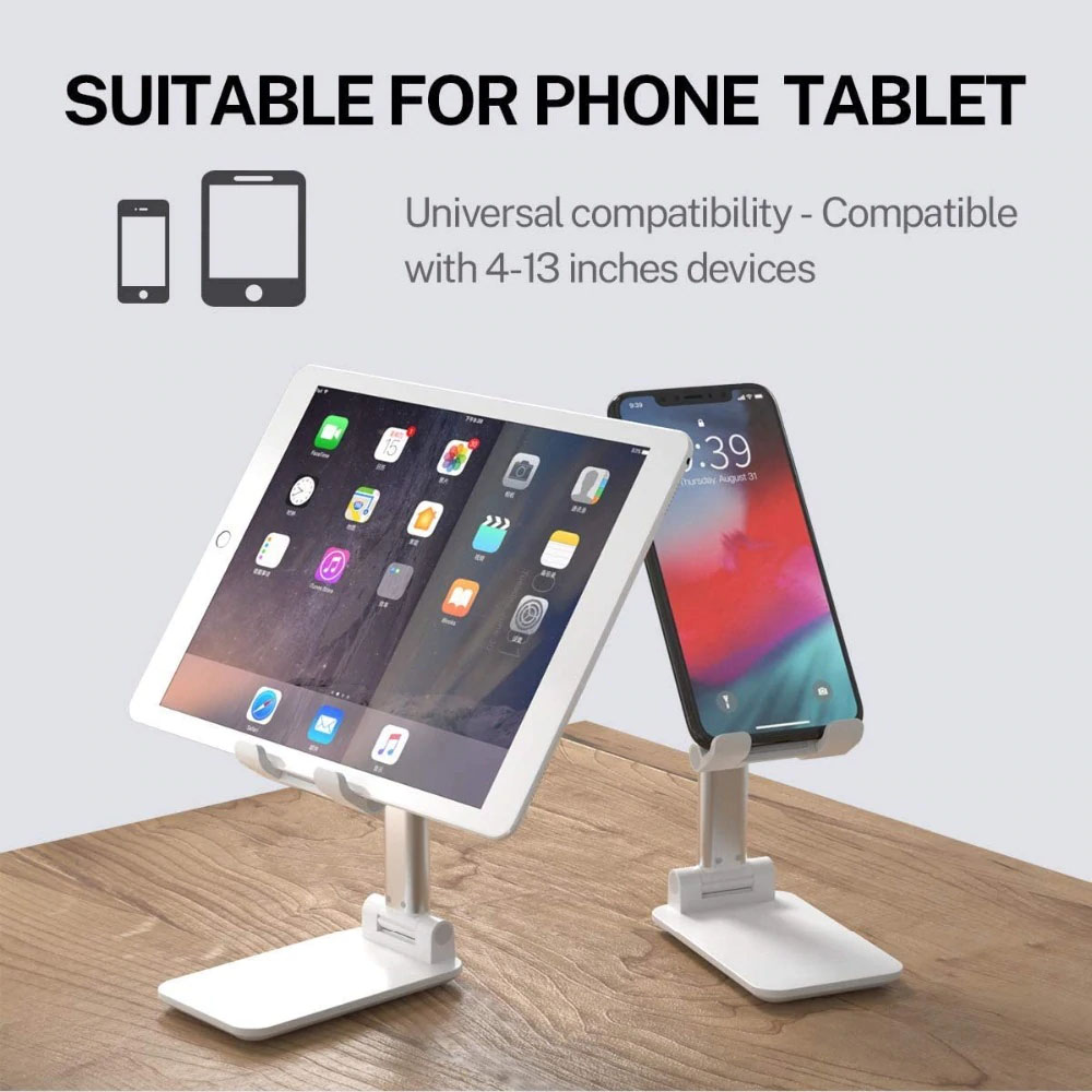 HF-PTH33: HYFAI Adjustable Cell Phone/Tablet Desktop Stand Cradle Dock Holder Compatible with iPhone/iPad and more 4.0 to 13"