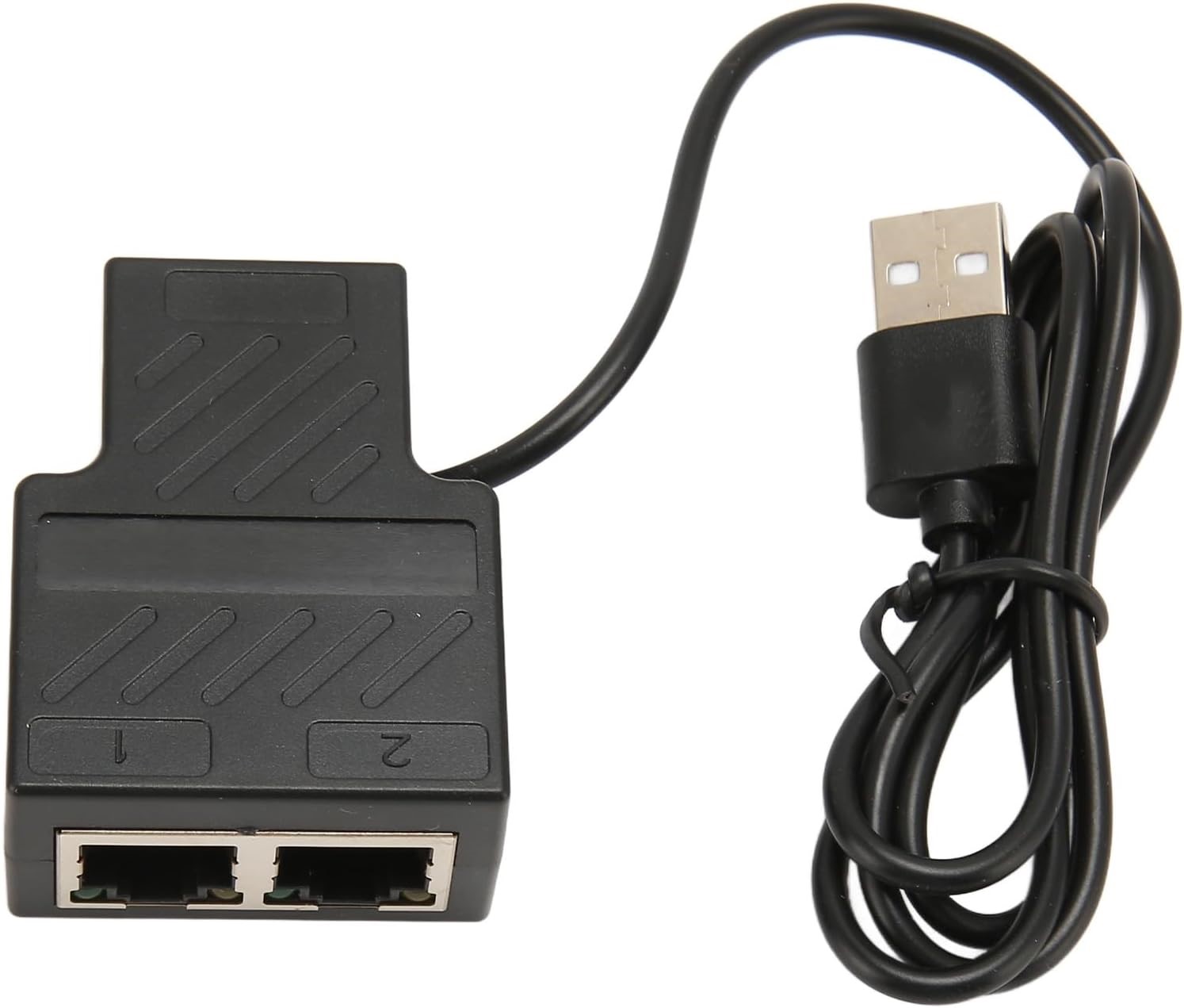 HF-RJ45-A1T2: 100Mbps Network Splitter, High Speed RJ45 Port 2 Devices Simultaneous Network Ethernet Splitter 1 to 2 USB Power Supply with USB Power Cable for Computers