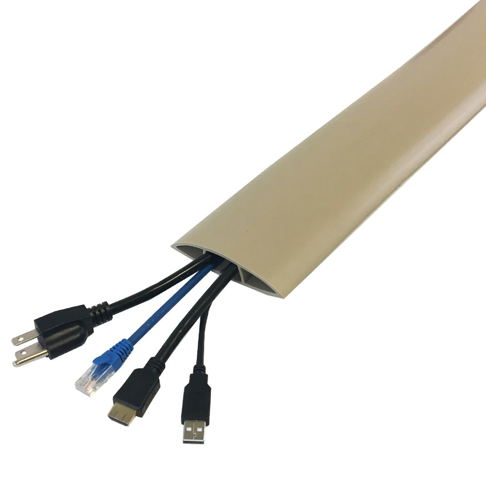 HF-RW-FT100-TN: Floor Track Cord Cover with Adhesive Tape - Tan
