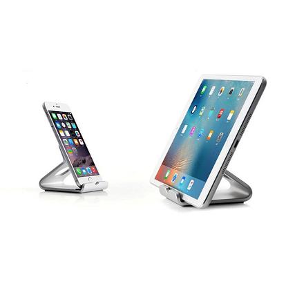 HF-TS11: Universal Aluminum Holder for Phone and Tablet (Silver)