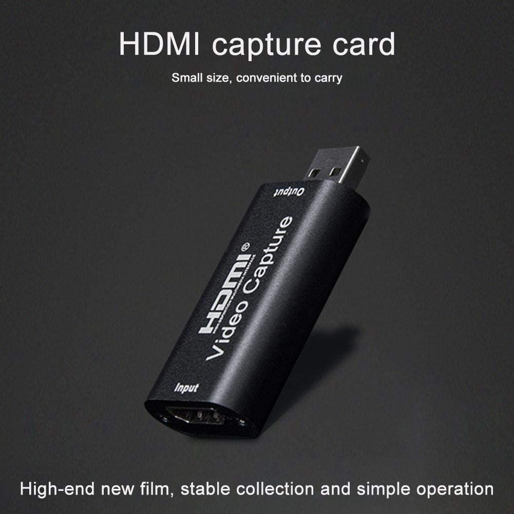HF-U2VCC: USB HDMI Audio Video Capture Cards 1080p Recording Recorder Video Game Converter, for Live Streaming Video Recording