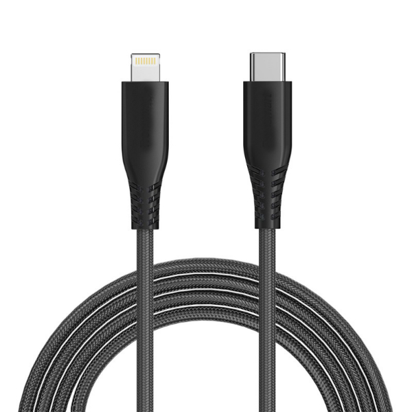 HF-U3CL-6: USB C to Lightning TYpe-c Cable [6 ft Apple MFi Certified] Powerline+ II Nylon Braided Cable for iPhone/iPad