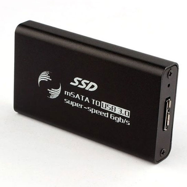 HF-U3TMSATA: USB3.0 to mSATA II or III /Speed 6G SSD Adapter Enclosure