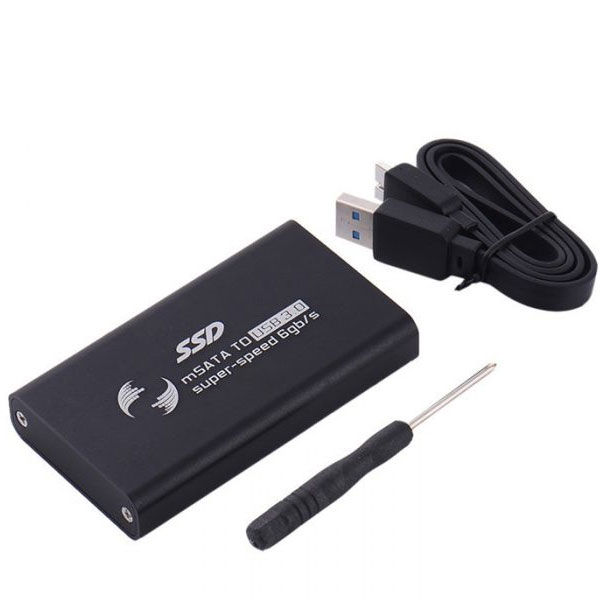 HF-U3TMSATA: USB3.0 to mSATA II or III /Speed 6G SSD Adapter Enclosure