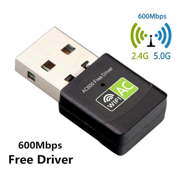 HF-U600: 600Mbps WIRELESS AC 2.4G+5G USB Dual-band Adaptor, Driver Free