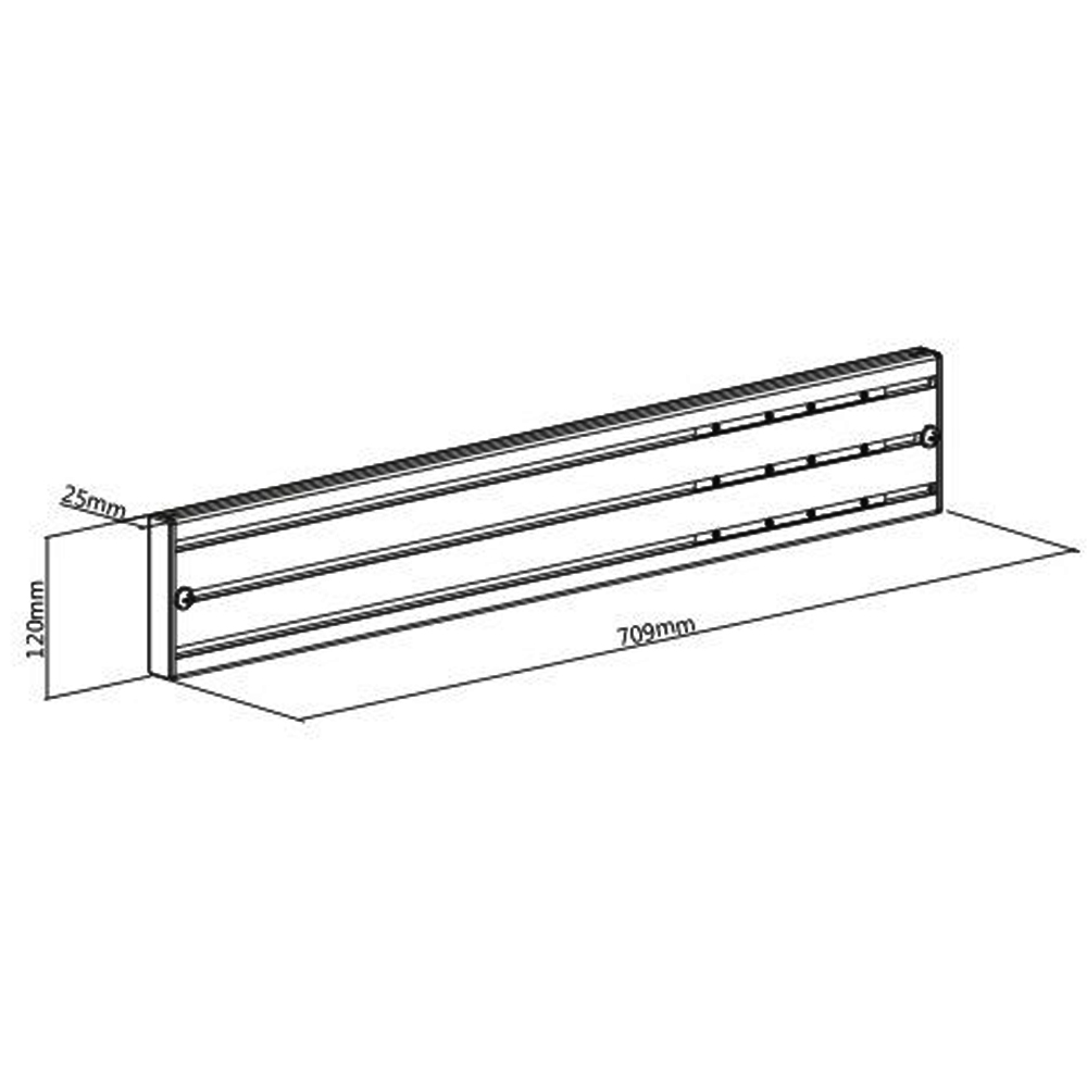 HF-VWM-R700-1600: Video Wall Ceiling Mount/Stand - Mounting Rail 700mm - Click Image to Close