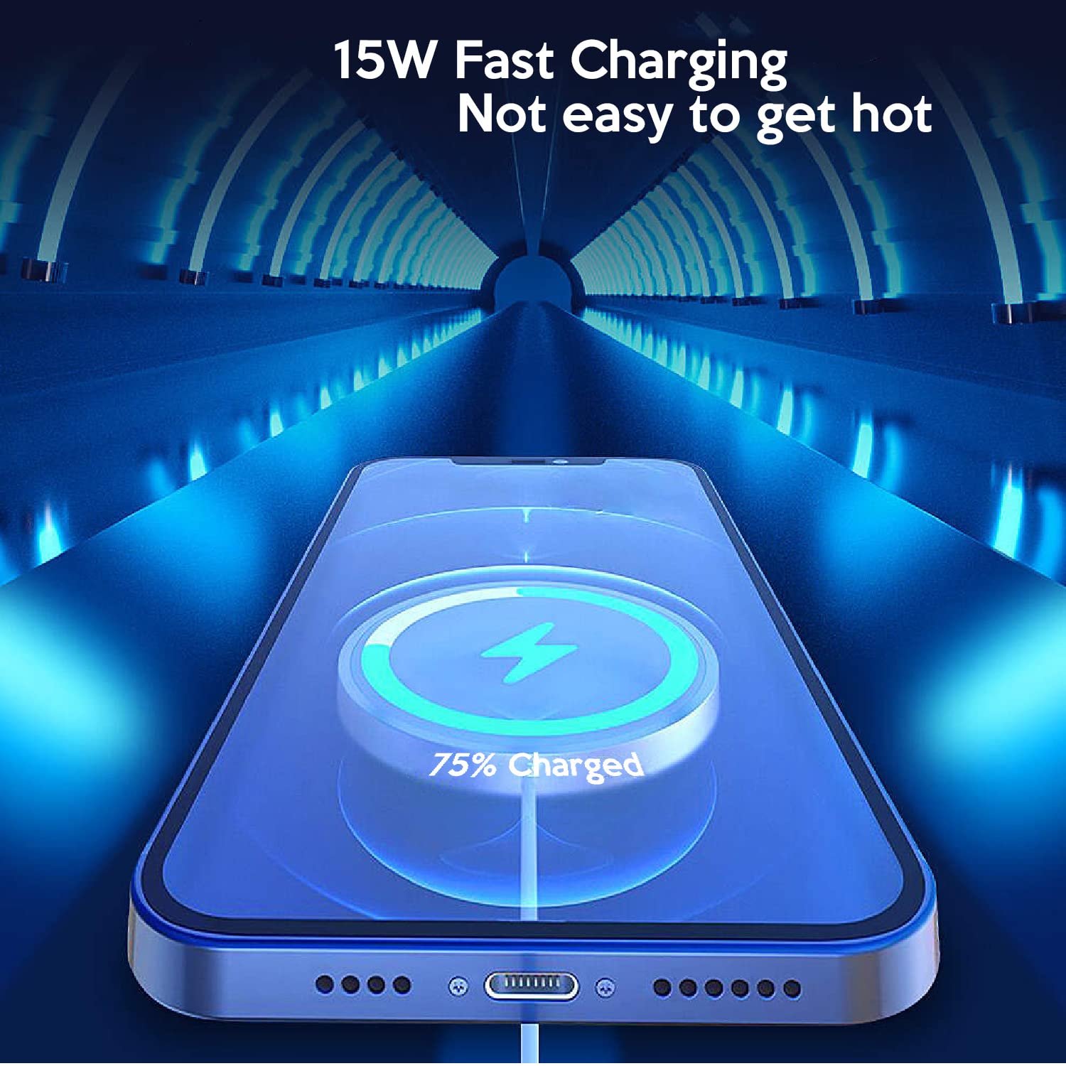 HF-W15CIPH: 3.3FT/1 Merter 15W Fast Wireless Charging for iPhone - Click Image to Close