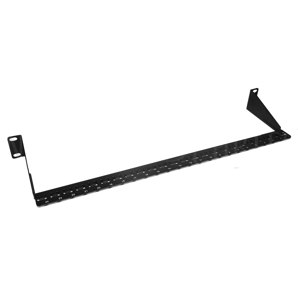 HF-WMBH-1UL: 19 Inch Horizontal Cable Management - 1U Support Bar/Lacing Strip