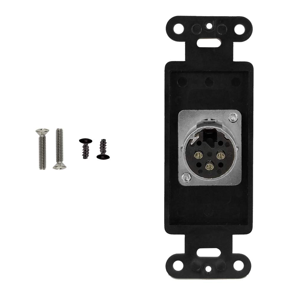 HF-WPK-XLRF1-BK: Black Decora Strap - 1x XLR Female, Locking - Click Image to Close