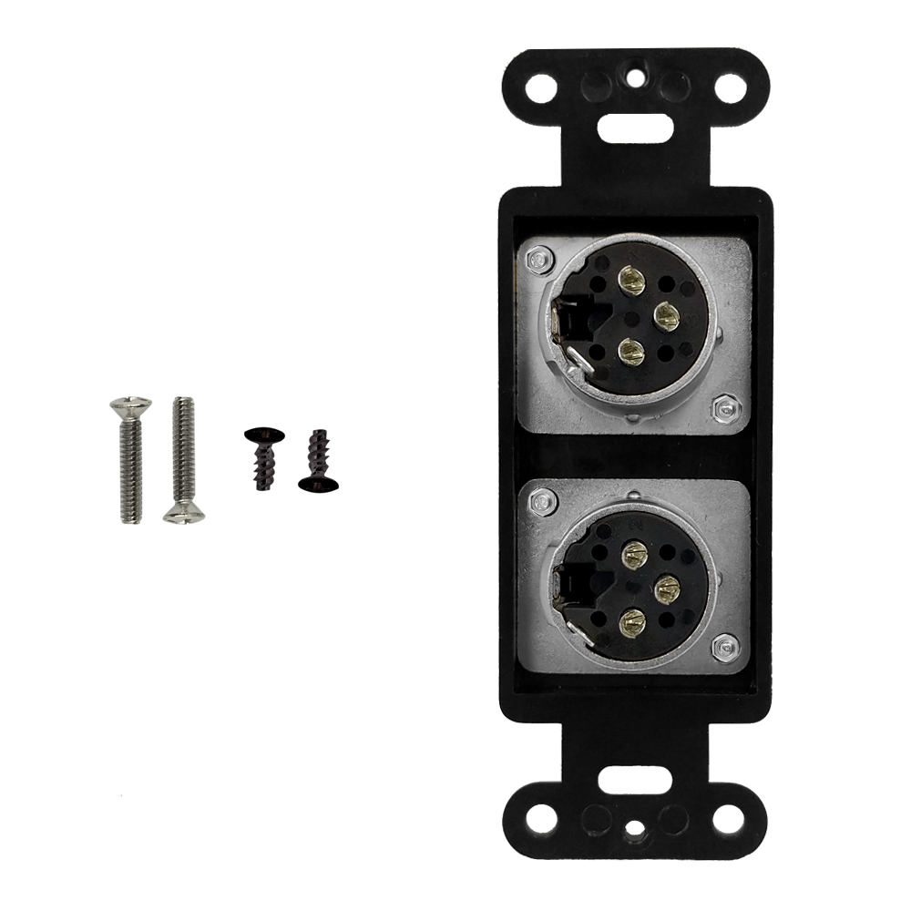 HF-WPK-XLRF2-BK: Black Decora Strap - 2x XLR Female, Locking
