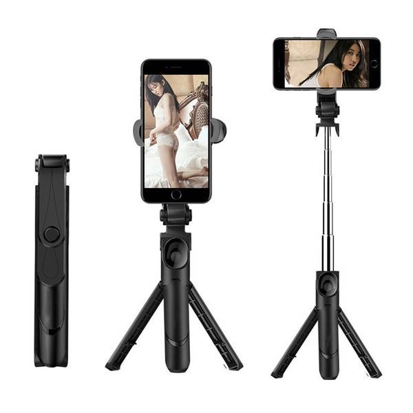 HF-XT9: 3 in 1 Bluetooth Selfie Stick Tripod Remote Handheld Monopod - Button Battery - Click Image to Close