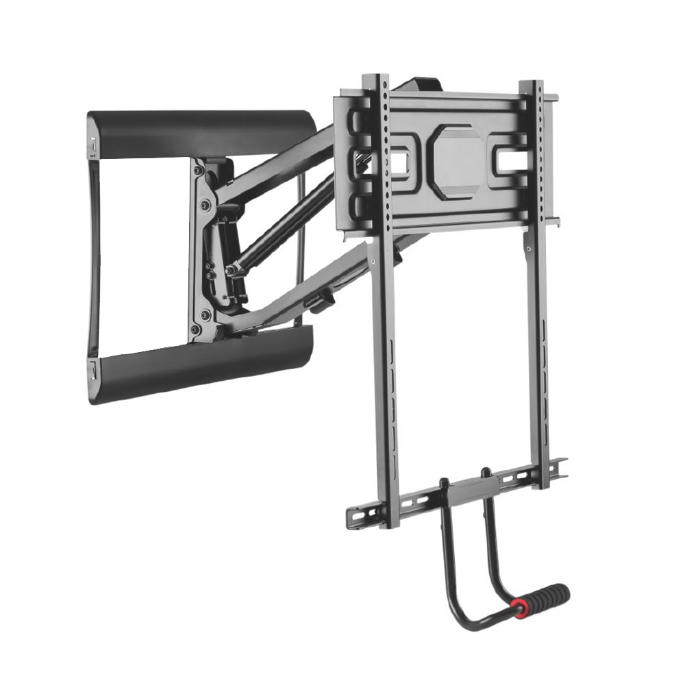 HFTM-FP735: Full Motion TV Fireplace Mantel Wall Mount Bracket for Flat and Curved LCD/LEDs - Fits Sizes 43 to 70 inches - Maximum VESA 600x400