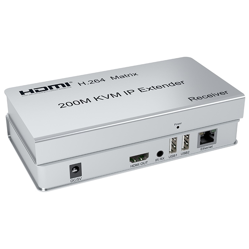KE200P: HDMI Compatible 200m KVM Over Cat5 Extender