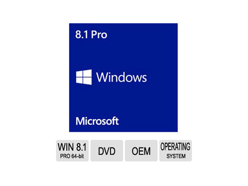 MS-WIN8.1-PRO-64BIT: Windows 8.1 PRO FQC-06950 64-Bit, English, 1PK DSP OEM