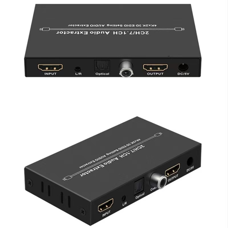 N-M618: HDMI 4K x 2K 3D Audio Extractor Converter HDMI to Optical TOSLINK SPDIF + HDMI with 3.5mm Stereo Audio Splitter Adapter