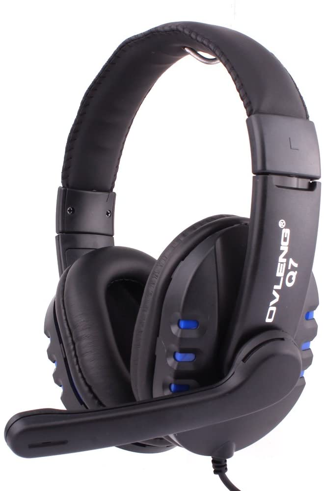 OVLQ7: Ovleng Q7 Dynamic Studio Stereo USB 2.0m Headphones with Microphone Cable Controller for Computer Gamer