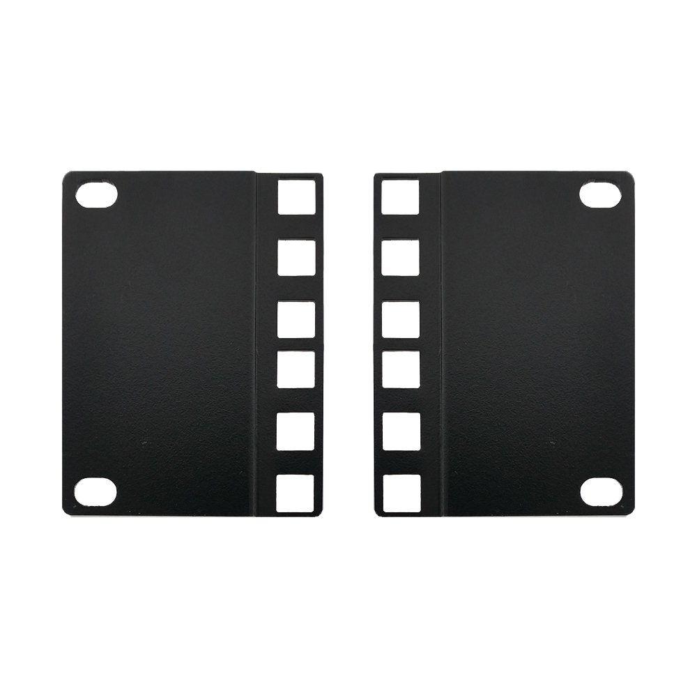 RM-650-2U: 2U 23 inches to 19 inches Reducer Panel Adapter, Square Hole - Black (Pair)