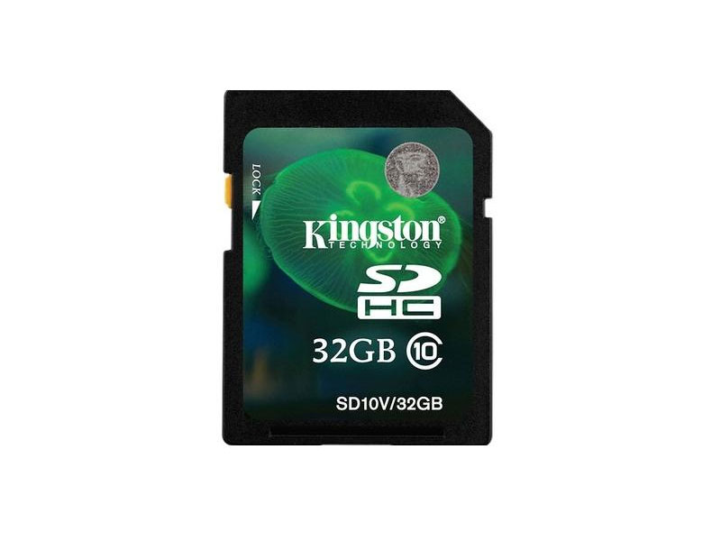 SD-KINGSTON-C10-32G: Kingston SD10V/32GB 32GB SDHC Class 10 Flash Card