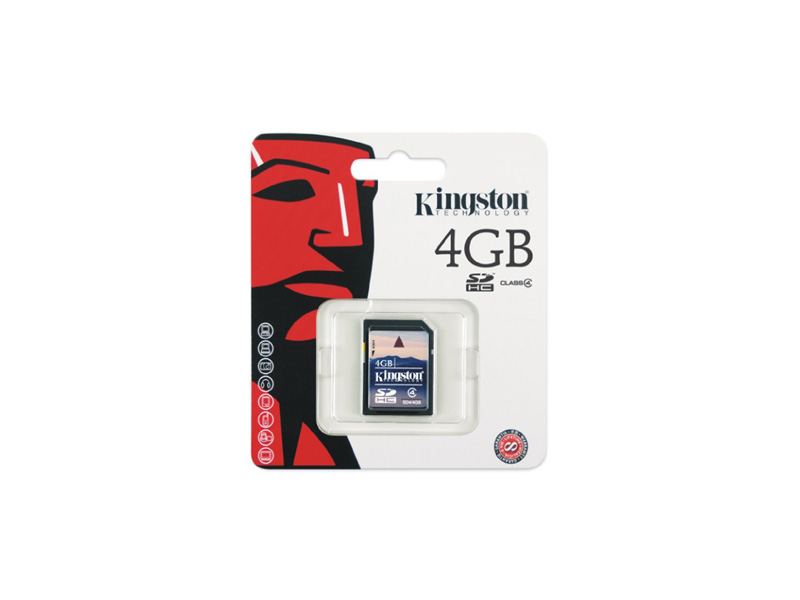 SD-Kingston-C4-04G:Kingston 4GB microSD High Capacity (microSDHC) Card - Class4