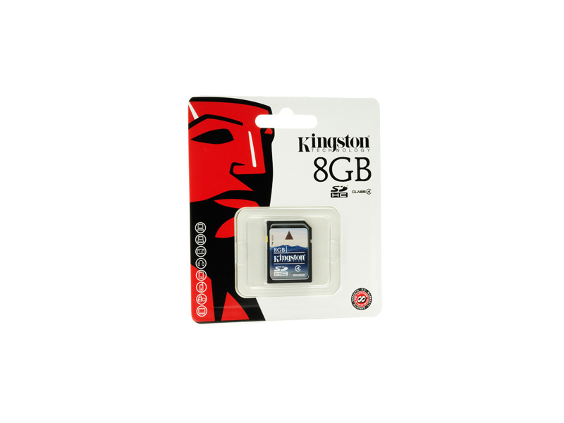 SD-Kingston-C4-08G:Kingston SD4/8GB SDHC CLASS 4 Flash Card - 8GB