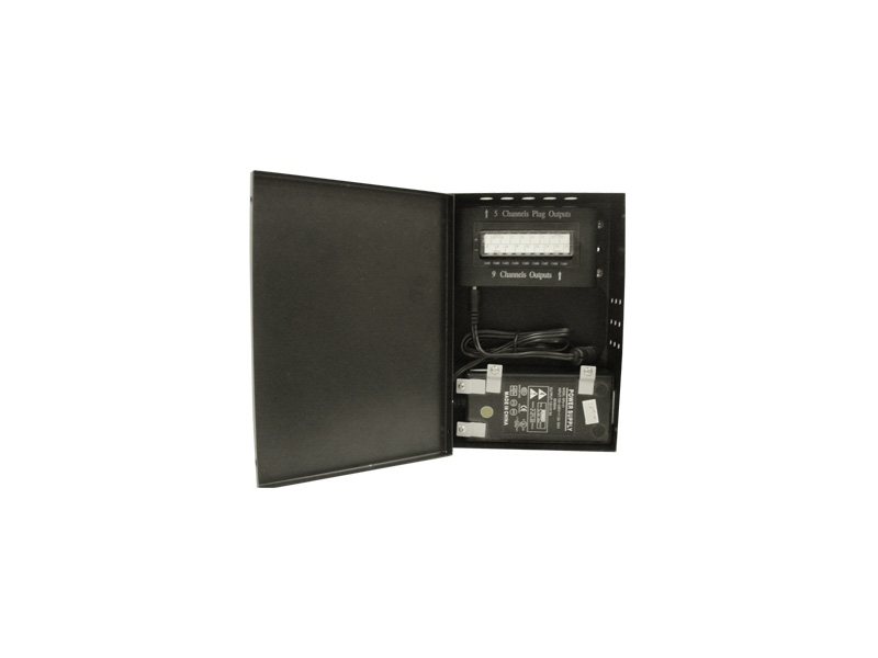 Sec-PW-Box-9Port-5A: 9 port power distributor, 5A
