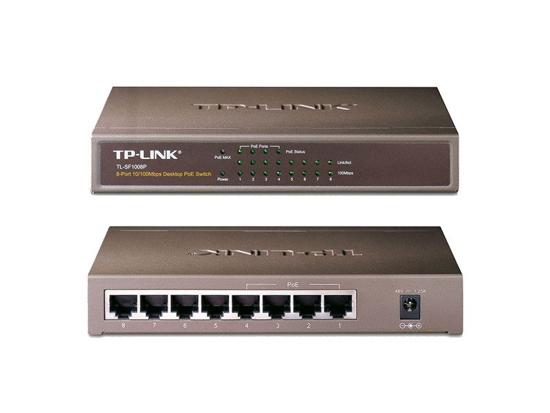 TL-SF1008P: 8-Port 10/100Mbps Desktop Switch with 4-Port PoE