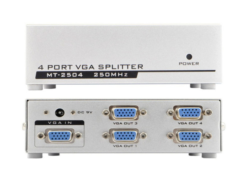 VGA-104A: 1 to 4 Port VGA Video Splitter