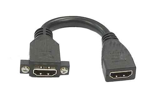 WPIN-HHFF-BH: 6 inch HDMI Female to Female Adapter with Screw Holes