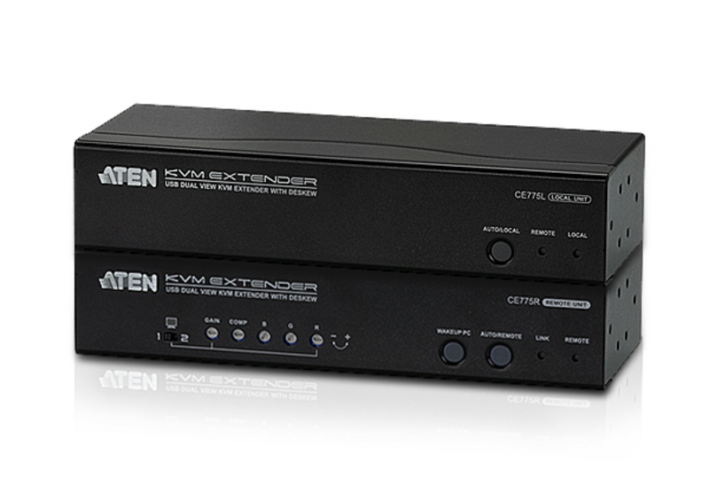 ATEN CE775: VGA dual view KVM extender with Audio/Deskew