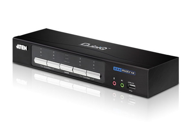 ATEN CM0264: 2x4 DVI-HD Audio/Video Matrix KVMP™ Switch