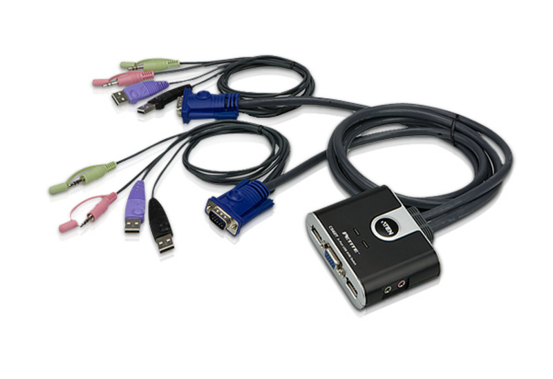 ATEN CS62T: 2- Port USB KVM Switch with File Transfer