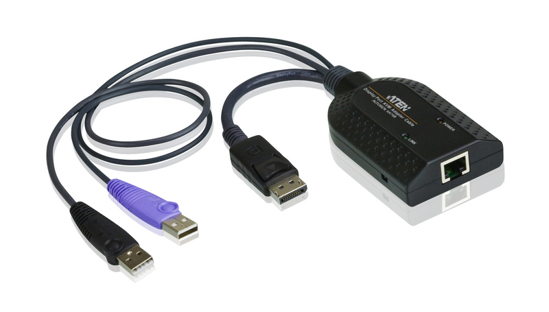 ATEN KA7169: DisplayPort USB Virtual Media KVM Adapter Cable with Smart Card Reader (CPU Module)