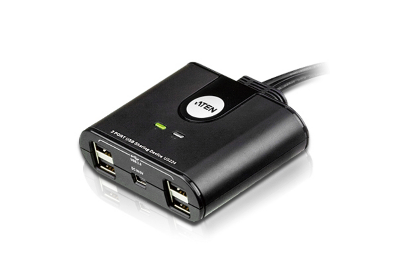 ATEN US224: 2-port USB 2.0 share Hub for 4 computers