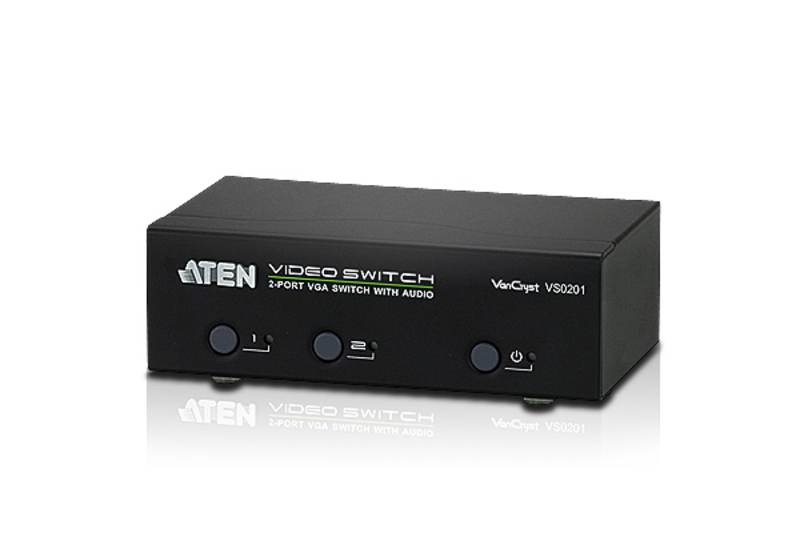 ATEN VS0201: 2-Port VGA/Audio Switch w/RS232