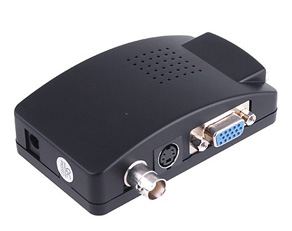 YS-BNC01: BNC/S-Video/VGA CCTV Camera/DVD/DVR to VGA Converter